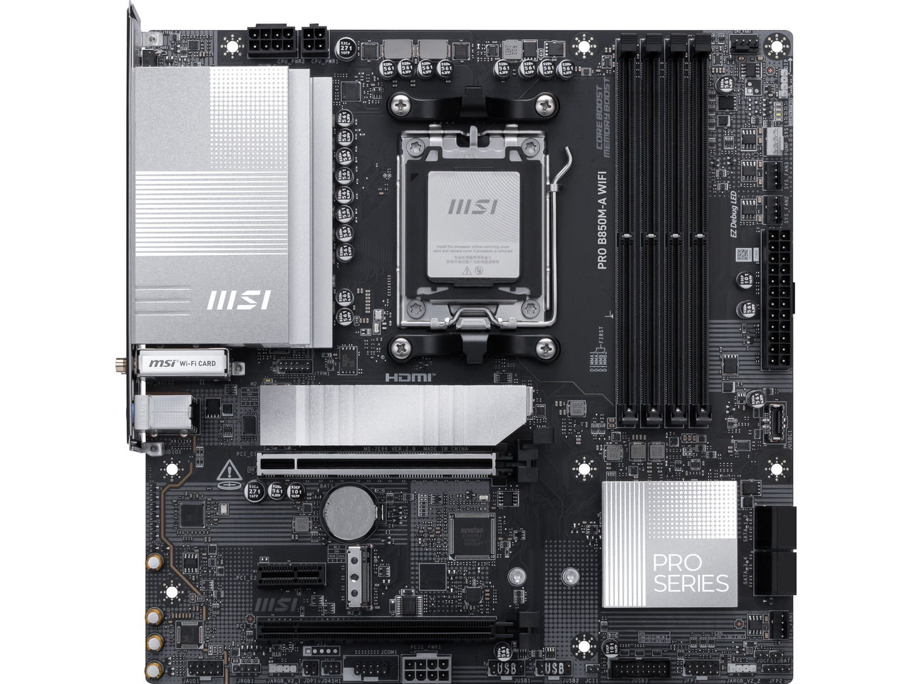 MSI PRO B850M-A WIFI AM5 , Wi- - Am5 Micro Atx Pcie 5.0 Motherboard ulasan dan harga